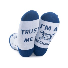 InnoBeta Mechanic Gifts Socks for Men Unique, Gifts for Diesel Mechanics, Mechanical Engineering Gifts, One Size Crew Socks, Trust Me I'm A Mechanic