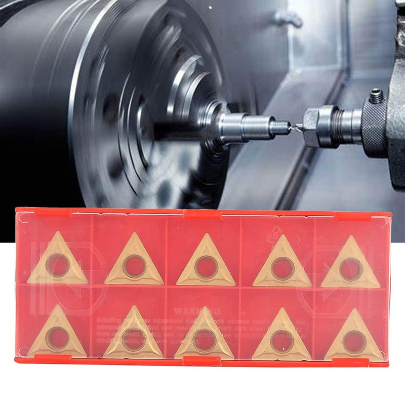 TCMT 16T304 Gold Triangular Tungsten Steel Carbide Insert, 10Pcs/Box High