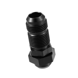 VekAuto Car Straight Bulkhead Fuel Fitting 12AN Male to Male Straight Bulkhead Flare Fitting Union Adapter Black Auto Accessories
