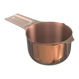 Color Up Premium 2/3 Cup Measuring Cup (160 ml) - Stainless Steel Copper Finish, One-Piece Construction, Dishwasher Safe, Accurate for Wet & Dry Ingredients – One Single 2/3Cup