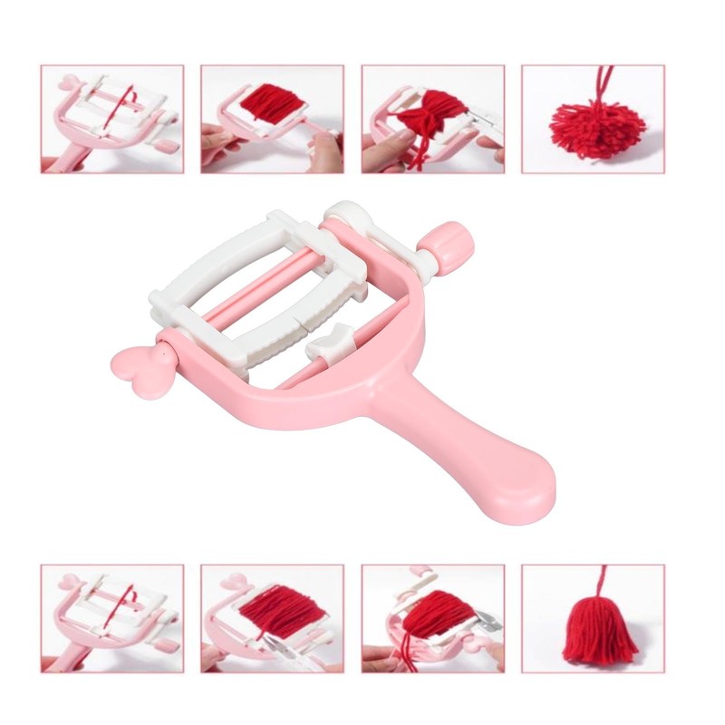 Pom Pom Maker, Handheld Portable Tassel Maker for DIY Wool