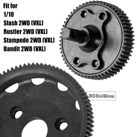 RCHuiWow RC Transmission Gear &48P 86T w/19T 21T 23T Pinions &Slipper Clutch &Pressure Plate &Slipper Rebuild Kit Upgrades Part for 1/10 2WD Slash/Rustler/Stampede/Bandit 2WD(VXL) RC Car,Titanium