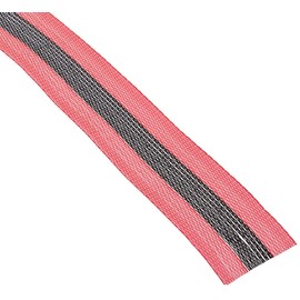 Brady 91179 200' Length, 2" Width, B-903 Polypropylene, Black And Red Color Woven Barricade Tape, Legend (Black And Red Horizontal Warning Stripes)