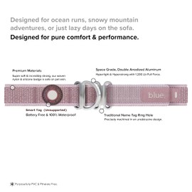 Premium Dog Collar by Blue. (Large Feathered Rose)