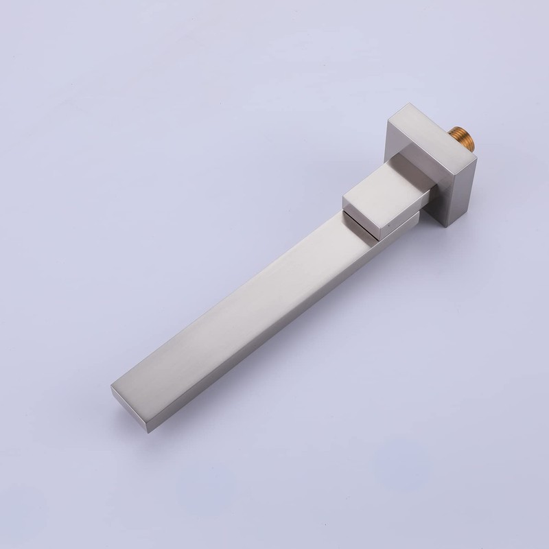 DEOLER Brushed Nickel Tub Spout, 180° Rotation Bathroom Folding Spout