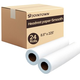 Jointown Headrest Paper Rolls, 8.5" x 225'- 24 Pack - Smooth Econamic Disposable Face Cradle Surface Paper Spool for Medical, Exam and Chiropractic Tables