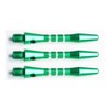 THOR-DARTS Unisex - Adult S_alu_green35_3stripes_3 Dart Shafts Green Short 1