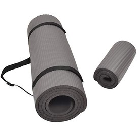 Fitvids All Purpose 12-Inch Extra Thick High Density Anti-Tear Exercise Yoga Mat and Knee Pad with Carrying Strap, Multiple Colors                    