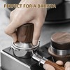 Doria Espresso Coffee Tamper with Walnut Handle - 58mm Portafilter