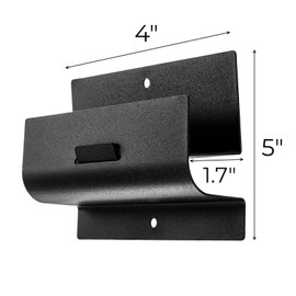 Hiceeden 2 Pack Heavy Duty Ladder Hooks, Wall Mount Ladder Storage Wheelbarrow Hanger, Ladder Hangers Ladder Bracket for Garage Wall, Matte Black