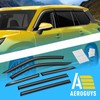 Extra Durable Window Deflectors Tape-On Window Visors Rain Guards Fit