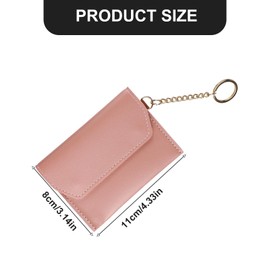 AfitLulu Credit Card Holder Wallet Ladies Purse with Keychain and 2 Compartments, Women Wallets Ultrathin Credit Card Wallet Slim Bank Card Holder Small Purses for Women with Snap (Double Snap, Black)