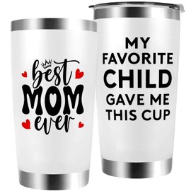 Gifts for Mom - Tumbler Gifts for Mom From Son, Daughter - Mothers Day, Valentine, Christmas, Birthday Anniversary Wedding Present for Her, Women, Best Mom Ever Gift - 20oz Insulated Tumbler
