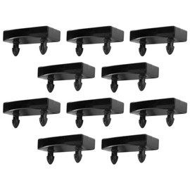 cyclingcolors 10x Slatted Holder Insert Caps for Attaching Caps Holder Slatted Frame Simple 63 x 10 mm Plastic Flexible Bed Black