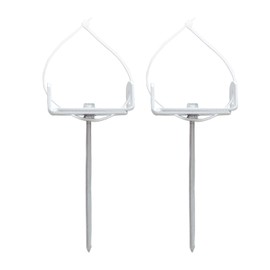 2pcs Premium Adjustable Gutter Downspout Extensions U Bracket, Heavy-Duty Galvanized Iron, Suitable for 2x3 & 3x4 Inches, Gutter Guards Holder, Rust-Proof Anchor for Pipe Support (White)