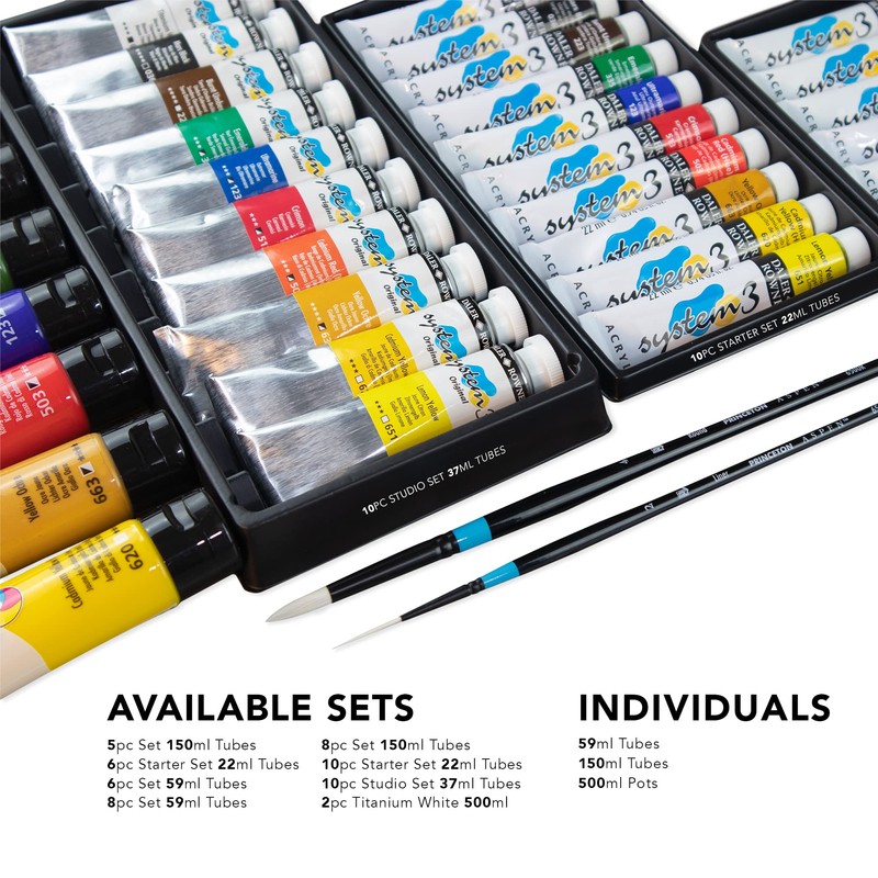 Daler-Rowney System3 Acrylic Paint, Plastic Pot, 16.91oz - 500 ml,