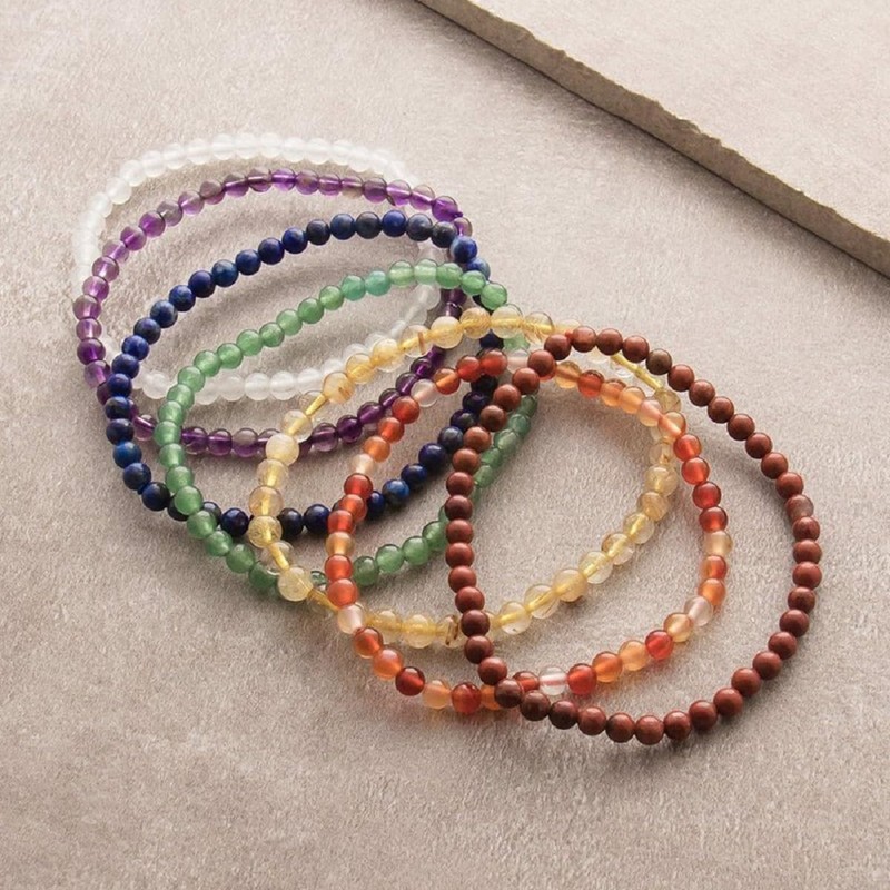 Handmade 4mm Tiny Beads Bracelet – Natural Healing Stone Beads