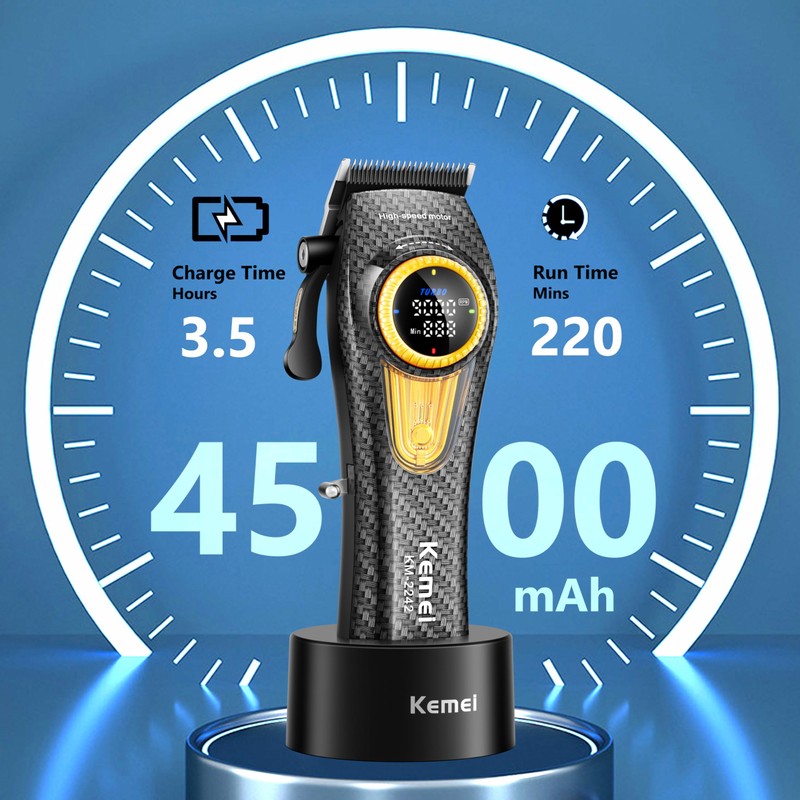 KEMEI 2242 Professional Hair Clippers for Men, Cordless Barber Clipper