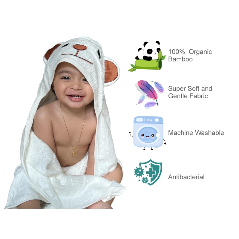 Baby Hooded Towel | Super Soft | Organic BAMBOO |