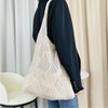 jinghuiyue Women's Knitted Bag, Shoulder Bag, Mesh Bag, Openwork, Foldable,