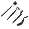 4 Pieces Folding Eyebrow Comb Eyelash Separator Grooming Brush Portable