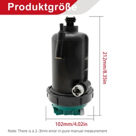 Hoypeyfiy 1346387080 Fuel Filter Complete Replacement for Citroen Jumper Replacement for Citroen Relay, Replacement for Fiat Ducato