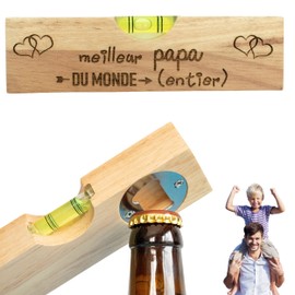 ERNESTINE, 2 in 1 Bottle Opener for Dad, Spirit Level and Bottle Opener - Father's Day and Grandad Gift - Gift for Dad and DIY - Gift for Men, Christmas Keyring