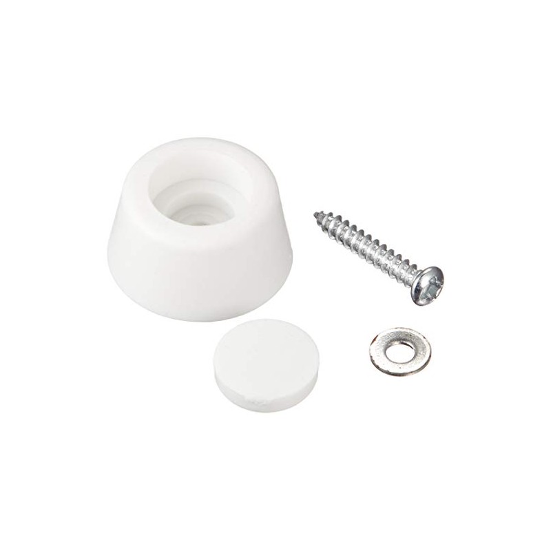 Hikari Rose Rubber Cushion Doorstop, White, 11 x 22 mm