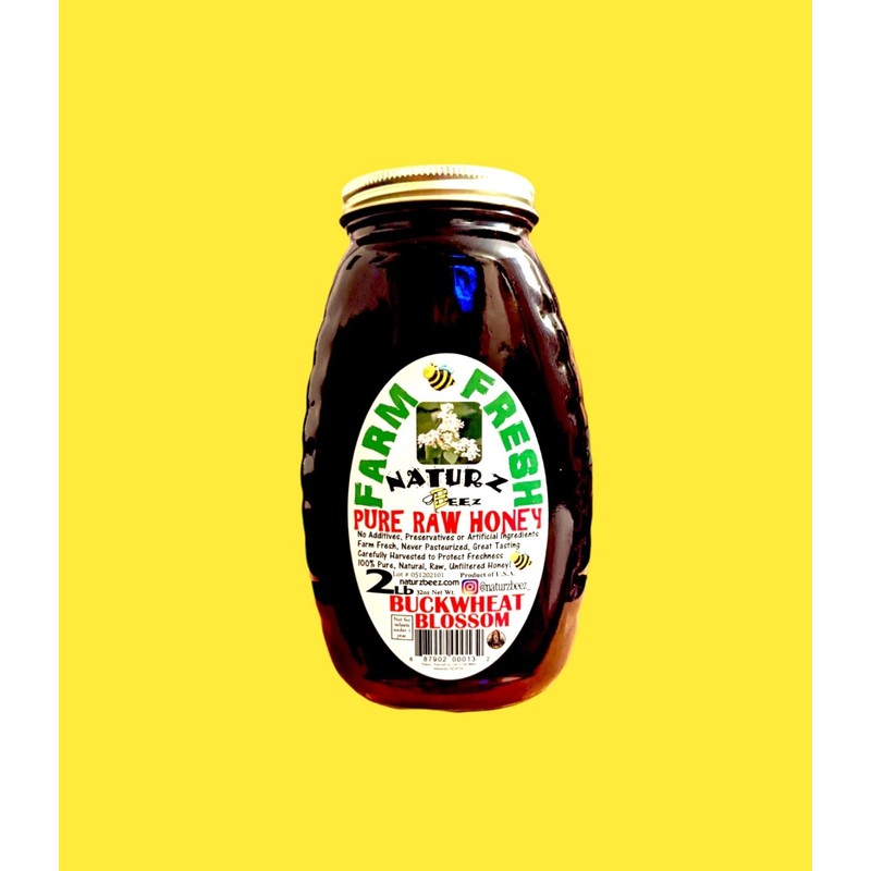 Naturz Beez RAW HONEY BUCKWHEAT BLOSSOM HONEY 2LB 908g 100%