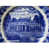 7" Blue & White MONTICELLO Souvenir Plate OLD ENGLISH STAFFORDSHIRE