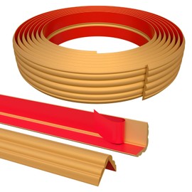 Pluden Flexible Wall Corner Protector Moulding Trim, Peel and Stick Inside & Outside Wall Corner Guards Edge Protector, 1.6In x 20FT Self Adhesive Molding Trim Strip for Edge Ceiling