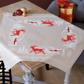 Vervaco Tablecloth Norwegian Winter, Cotton Blend, Assorted, 31 x 6.5 x 37 cm