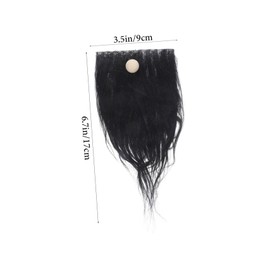 TEHAUX 1Set Fluffy Gnome Beard DIY Kit of Cartoon Gnome Craft Supplies with Black Beards Wooden Balls for Christmas Weddings Parties