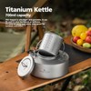 iBasingo 700ml Camping Titanium Kettle with Filter Ultralight Outdoor Coffee