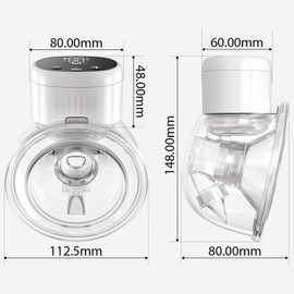 TOCOZOC Extractor de Leche Electrico, Extractor De Leche Recargable Manos Libres, Pantalla LCD, 4 Modos, 12 Niveles de Ajuste, Extractores de Leche Portátiles Silenciosos, Poco Ruidosos e Indoloros(1pcs)