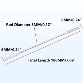 Micro Lab Sampling Reagent Spoon, 3 Pieces Laboratory Spoon Spatula Metal Laboratory 2 in 1 Double Head Stirring Spatula for Powder, Gel Cap, Filler, Laboratory Supplies