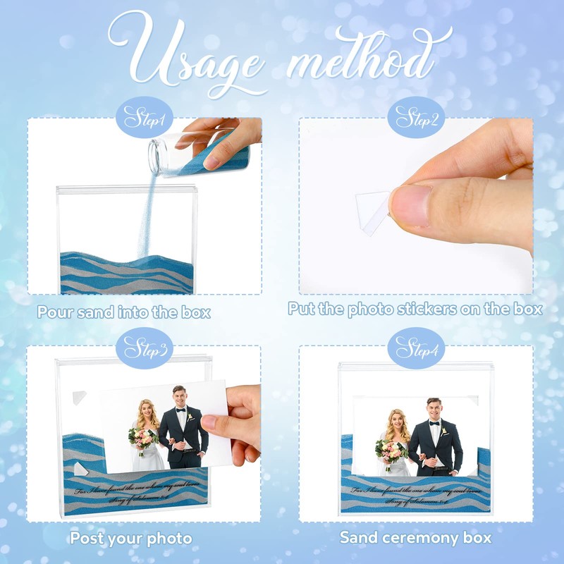 Roowest Sand Ceremony Kit for Wedding Includes Clear Acrylic Unity