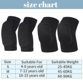 obmwang Volleyball Knee Pads and Volleyball Arm Pads Set for Kids Youth Volleyball Yoga Dance Football Basketball Running, Large