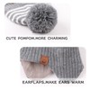 PEECABE Toddler Winter Hat Boys Girls Striped Knitted Beanie Pompom