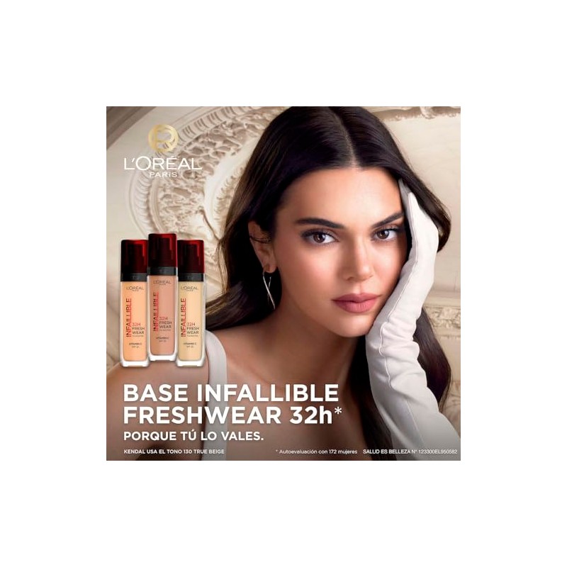 Oréal Paris Infallible 32h Freshwear Base Maquillaje Líquida Larga Duración