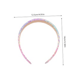 SAFIGLE 5pcs Wide Sequin Headbands for Women Sparkly Hair Bands Colorful Fashion Accessories for Parties Daily Wear and Various Hairstyles