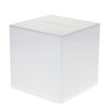 Source One Premium Acrylic Cube Donation Box with Deluxe Rear