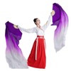 WXHVLTT 2 Pairs Artificial Silk Belly Dance Fans, 1.8 Meter/