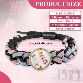 KufaerBeam Taylor Quotes Merch Music Lover Bracelet, Gifts For Fans, Girls, Teen, Daughter, Women, Cute Bracelets (B)