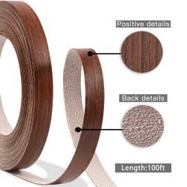 GSCIT Club Cherry Edge Banding, 1 1/2 inch x 100ft roll of Veneer Edge Banding -Pre-glued Flexible, Wood PVC Tape Banding for Cabinet Repair Furniture Restoration