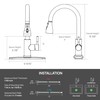 GAGALIFE Matte Black Kitchen Faucets with Pull Down Sprayer -