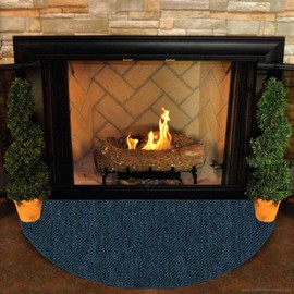 Ambiant Saturn Collection Solid Color Indoor Outdoor Area Rugs Green - 24" x 48" Half Round, Stain & Fade Resistant, Easy Care, Pet & Kids Friendly, Made in USA, Perfect for Weddings & Everyday Use!