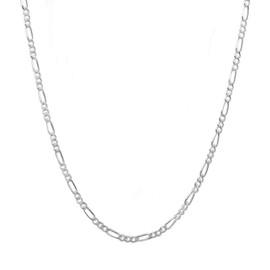 Verona Jewelers 2.2MM 925 Sterling Silver Classic Figaro Chain - Anklet Necklace and Bracelet use (22")