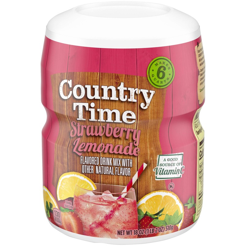Country Time Strawberry Lemonade Naturally Flavored Powdered Drink Mix 1