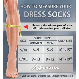 NEWZILL Copper-Infused Cotton Compression Sock (15-20 mmHg) for Men & Women
